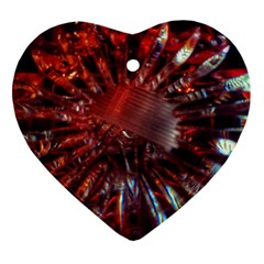 Crystal Daisy Heart Ornament (two Sides) by okhismakingart