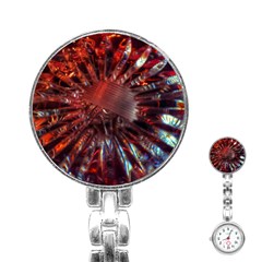 Crystal Daisy Stainless Steel Nurses Watch by okhismakingart