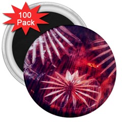 Faded Crystal Flower 3  Magnets (100 Pack) by okhismakingart