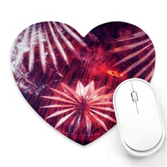 Faded Crystal Flower Heart Mousepads by okhismakingart