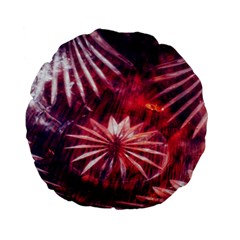 Faded Crystal Flower Standard 15  Premium Flano Round Cushions by okhismakingart