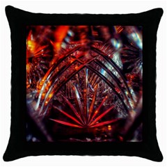 Double Crystal Daisy Throw Pillow Case (black) by okhismakingart