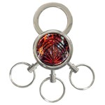 Double Crystal Daisy 3-Ring Key Chains Front