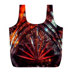 Double Crystal Daisy Full Print Recycle Bag (l) by okhismakingart