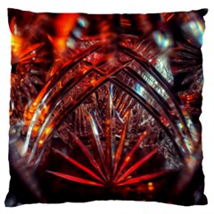 Double Crystal Daisy Large Flano Cushion Case (one Side) by okhismakingart