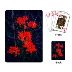 Neon Orange Butterfly Weed Playing Cards Single Design by okhismakingart