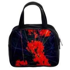 Neon Orange Butterfly Weed Classic Handbag (two Sides) by okhismakingart