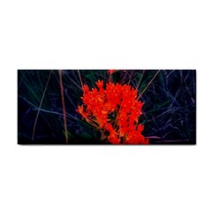 Neon Orange Butterfly Weed Hand Towel by okhismakingart