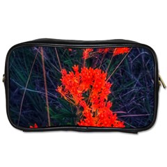 Neon Orange Butterfly Weed Toiletries Bag (one Side) by okhismakingart