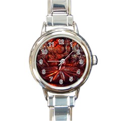 Glass Geometries  Round Italian Charm Watch by okhismakingart