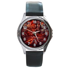 Glass Geometries  Round Metal Watch by okhismakingart