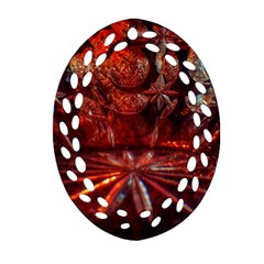 Glass Geometries  Oval Filigree Ornament (two Sides) by okhismakingart