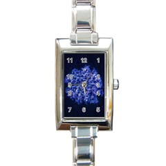 Queen Annes Lace In Blue Rectangle Italian Charm Watch by okhismakingart