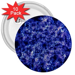 Queen Annes Lace In Blue 3  Buttons (10 Pack)  by okhismakingart