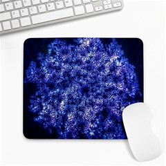 Queen Annes Lace In Blue Large Mousepads by okhismakingart