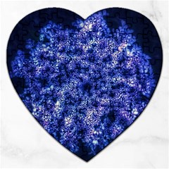 Queen Annes Lace In Blue Jigsaw Puzzle (heart) by okhismakingart