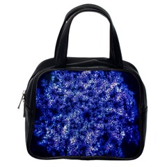 Queen Annes Lace In Blue Classic Handbag (one Side) by okhismakingart