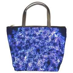 Queen Annes Lace In Blue Bucket Bag by okhismakingart