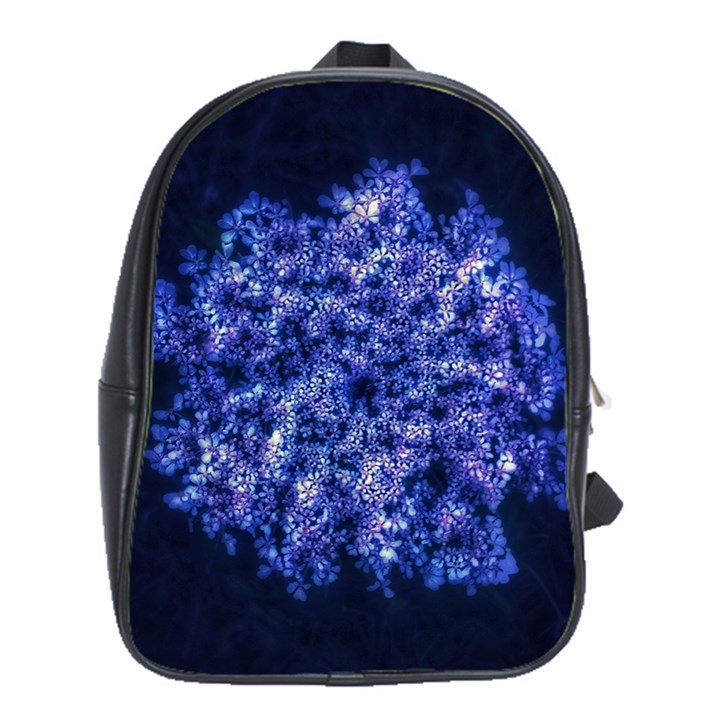 Queen Annes Lace in Blue School Bag (Large)