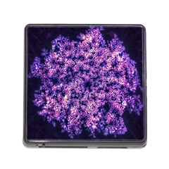 Queen Annes Lace In Purple And White Memory Card Reader (square 5 Slot) by okhismakingart