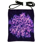 Queen Annes Lace in Purple and White Shoulder Sling Bag Front