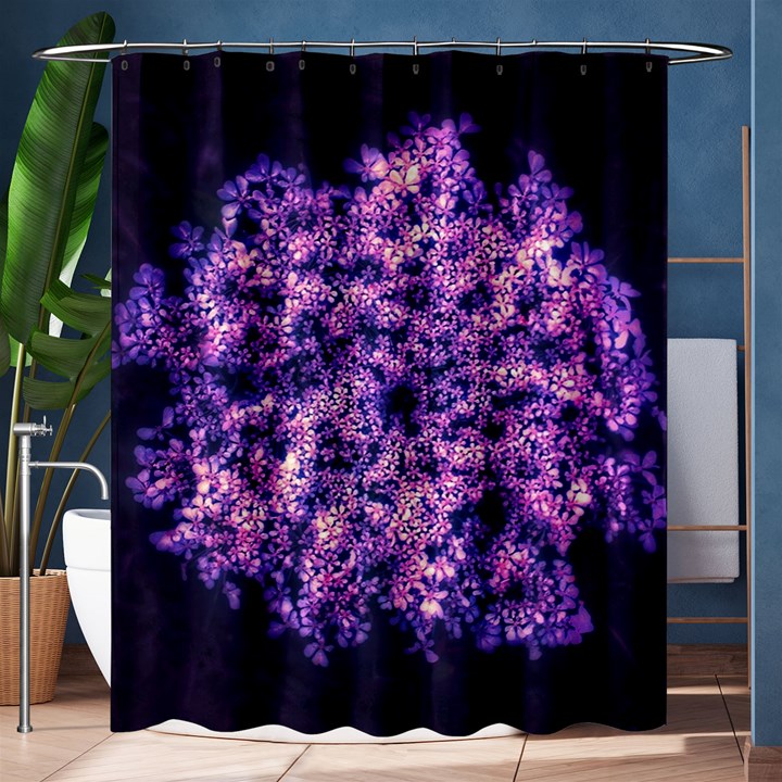 Queen Annes Lace in Purple and White Shower Curtain 60  x 72  (Medium) 