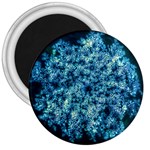 Queen Annes Lace in Neon Blue 3  Magnets Front