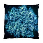 Queen Annes Lace in Neon Blue Standard Cushion Case (Two Sides) Back