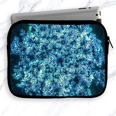 Queen Annes Lace In Neon Blue Apple Ipad 2/3/4 Zipper Cases by okhismakingart