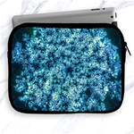 Queen Annes Lace in Neon Blue Apple iPad 2/3/4 Zipper Cases Front