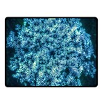 Queen Annes Lace in Neon Blue Double Sided Fleece Blanket (Small)  45 x34  Blanket Back