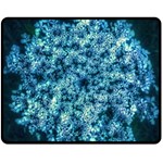 Queen Annes Lace in Neon Blue Double Sided Fleece Blanket (Medium)  58.8 x47.4  Blanket Front