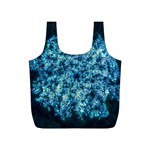 Queen Annes Lace in Neon Blue Full Print Recycle Bag (S) Front