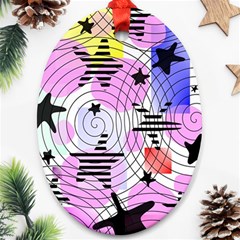 Stars And Spirals Ornament (oval) by okhismakingart