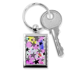 Stars And Spirals Key Chains (rectangle)  by okhismakingart