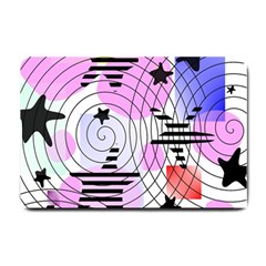 Stars And Spirals Small Doormat  by okhismakingart