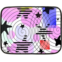 Stars And Spirals Fleece Blanket (mini) by okhismakingart