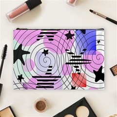 Stars And Spirals Cosmetic Bag (large) by okhismakingart