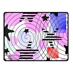 Stars And Spirals Fleece Blanket (small) by okhismakingart