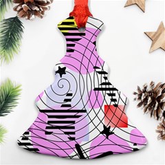 Stars And Spirals Ornament (christmas Tree)  by okhismakingart