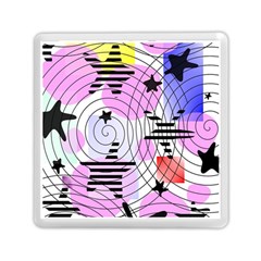 Stars And Spirals Memory Card Reader (square) by okhismakingart