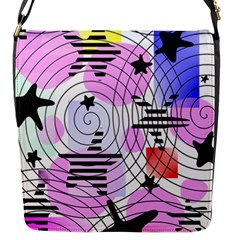 Stars And Spirals Flap Closure Messenger Bag (s) by okhismakingart