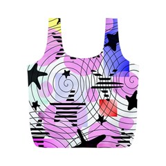 Stars And Spirals Full Print Recycle Bag (m) by okhismakingart