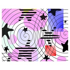 Stars And Spirals Double Sided Flano Blanket (medium)  by okhismakingart