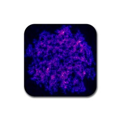 Queen Annes Lace In Blue And Purple Rubber Coaster (square)  by okhismakingart