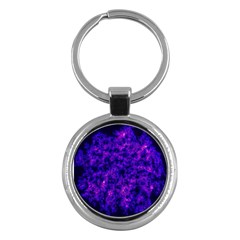 Queen Annes Lace In Blue And Purple Key Chains (round)  by okhismakingart