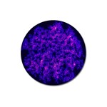 Queen Annes Lace in Blue and Purple Magnet 3  (Round) Front