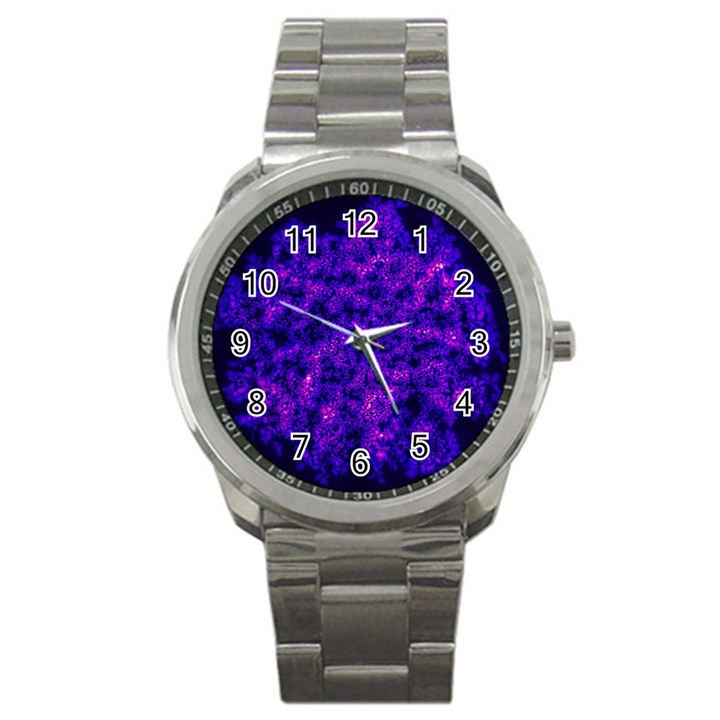 Queen Annes Lace in Blue and Purple Sport Metal Watch