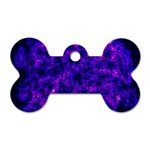 Queen Annes Lace in Blue and Purple Dog Tag Bone (Two Sides) Back