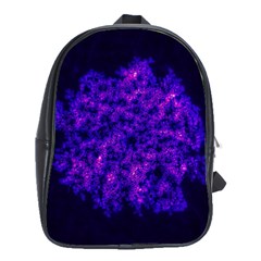 Queen Annes Lace In Blue And Purple School Bag (large) by okhismakingart